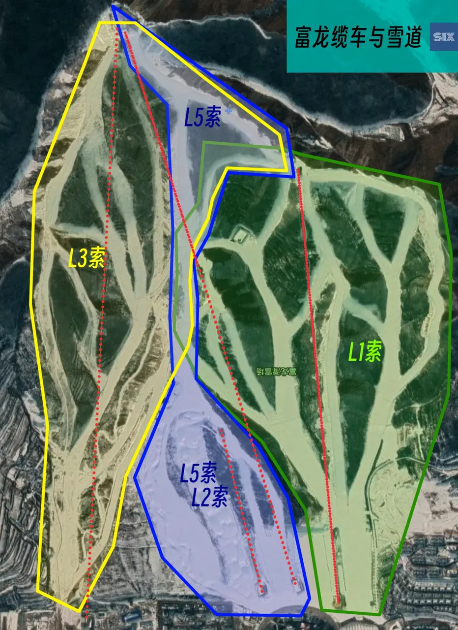 富龙缆车与可触达雪道